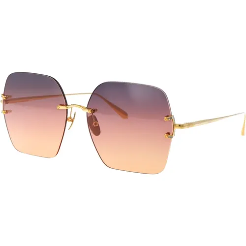 Stylish Carina Sunglasses for Summer , female, Sizes: 64 MM - Linda Farrow - Modalova