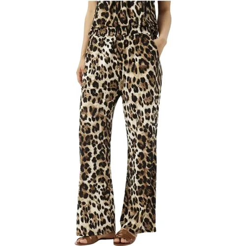Leopard Print Locker sitzende Hose , Damen, Größe: L - IN Front - Modalova