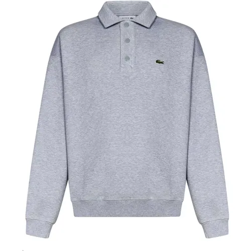 Grauer Sweatshirt für Männer Aw24 , Herren, Größe: S - Lacoste - Modalova