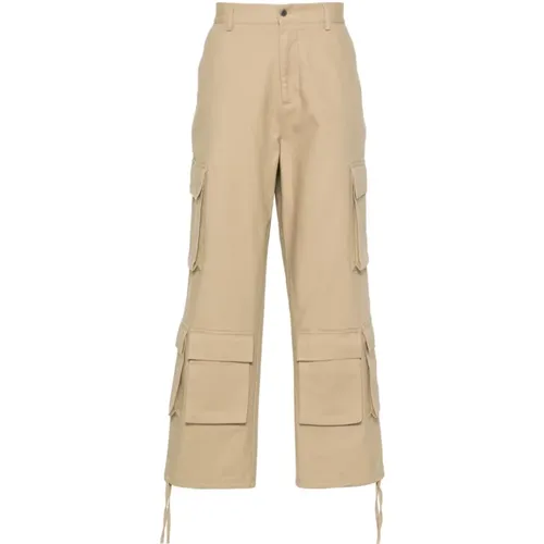 Sand Brown Wide Leg Trousers , male, Sizes: S - Represent - Modalova