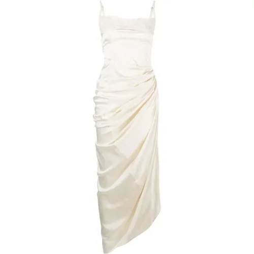 Embroidered Long Saudade Dress , female, Sizes: XS - Jacquemus - Modalova