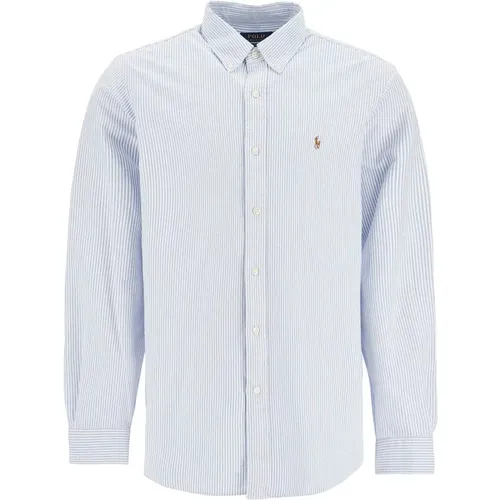 Gestreiftes Oxford-Shirt mit Pony-Logo , Herren, Größe: M - Polo Ralph Lauren - Modalova