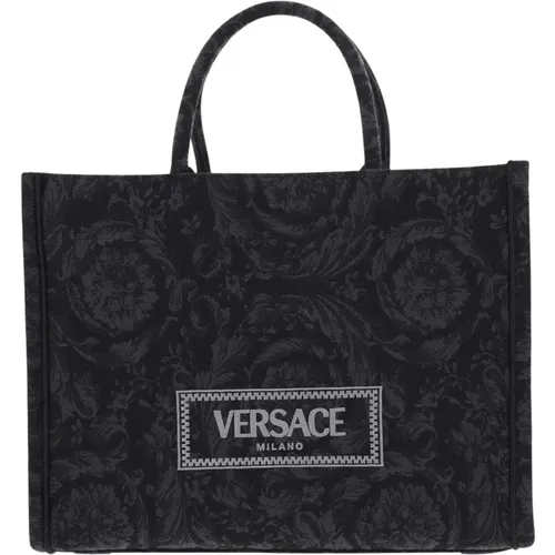 Baroque Jacquard Fabric Shoulder Bag , female, Sizes: ONE SIZE - Versace - Modalova