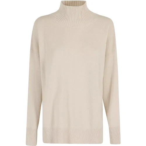 Chic Split Dolcevita Sweater , female, Sizes: L, S, M, XS - Roberto Collina - Modalova