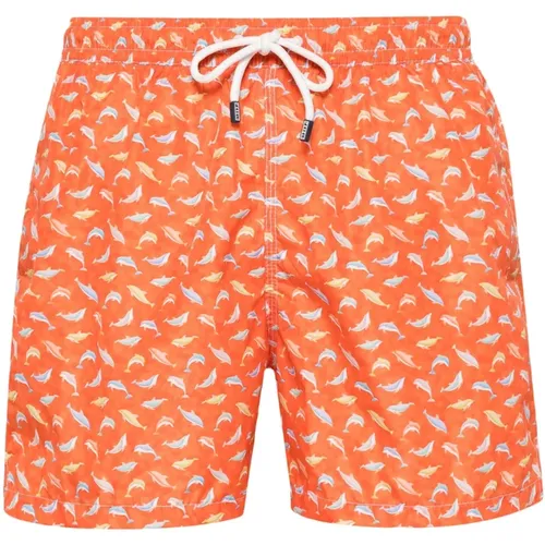 Polyester swim shorts , male, Sizes: M, XL, S, L - Fedeli - Modalova