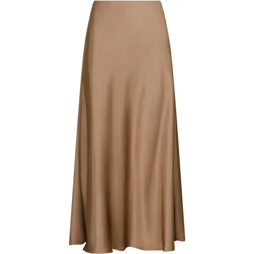 Flattering Dark Taupe Skirt , female, Sizes: 2XL, XS, S, L, M, XL - NEO NOIR - Modalova