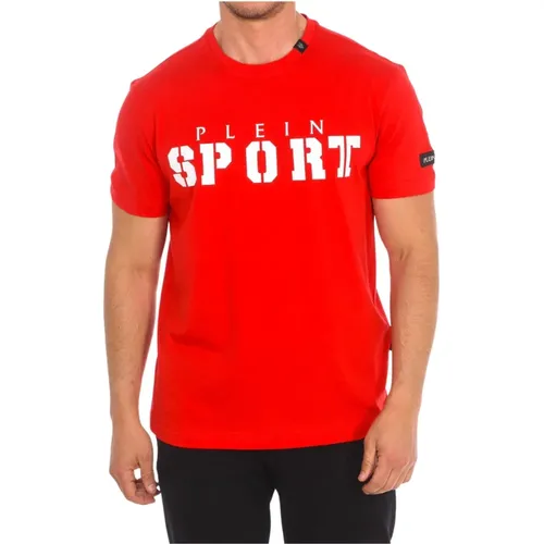 T-Shirt mit kurzem Ärmel und Claw-Print , Herren, Größe: M - Plein Sport - Modalova