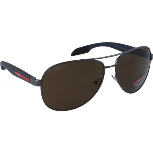 Sport Sonnenbrille mit Polarisierten Gläsern , Herren, Größe: 62 MM - Prada - Modalova