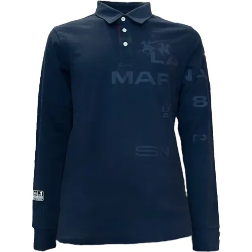 Herren Heavy Jersey Navy Polo , Herren, Größe: L - LA MARTINA - Modalova