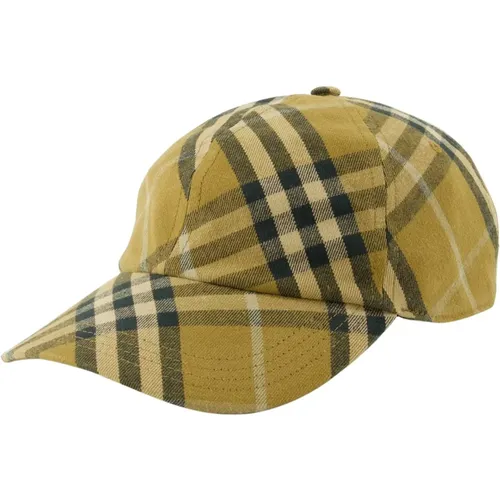 Karierte Vintage Baumwollkappe , unisex, Größe: M - Burberry - Modalova