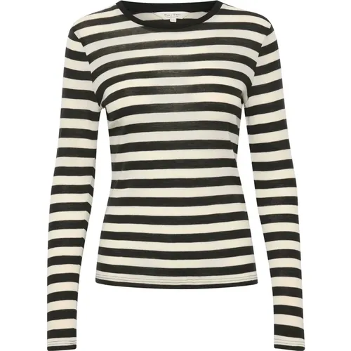 Stripe Long Sleeve T-Shirt , female, Sizes: XL, XS, L, S, M - Part Two - Modalova