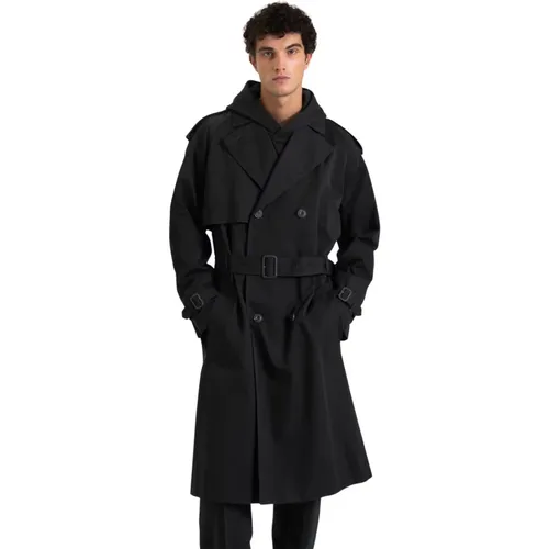 Stylischer Trenchcoat mit Polyester-Baumwollmischung , Herren, Größe: L - Hugo Boss - Modalova