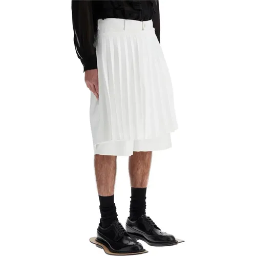 Kilt Panel Bermuda Shorts , female, Sizes: M, S - Comme des Garçons - Modalova