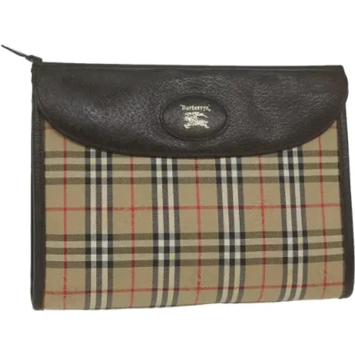 Pre-owned Canvas clutches , female, Sizes: ONE SIZE - Burberry Vintage - Modalova