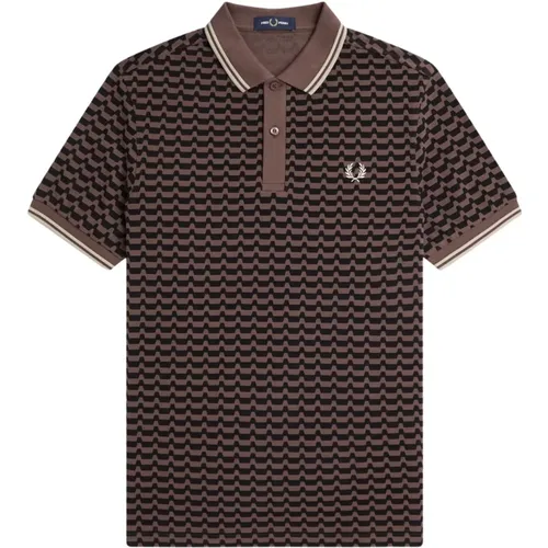 Abstract Graphic Polo Shirt , male, Sizes: S, XL, L - Fred Perry - Modalova
