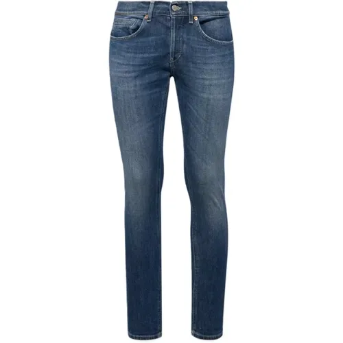 Slim Fit Blaue Denim Jeans , Herren, Größe: W35 - Dondup - Modalova