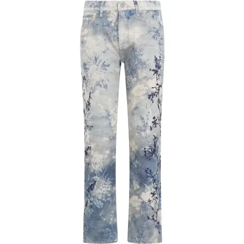 Blue Floral Straight Leg Jeans , female, Sizes: W27, W26 - Ralph Lauren - Modalova