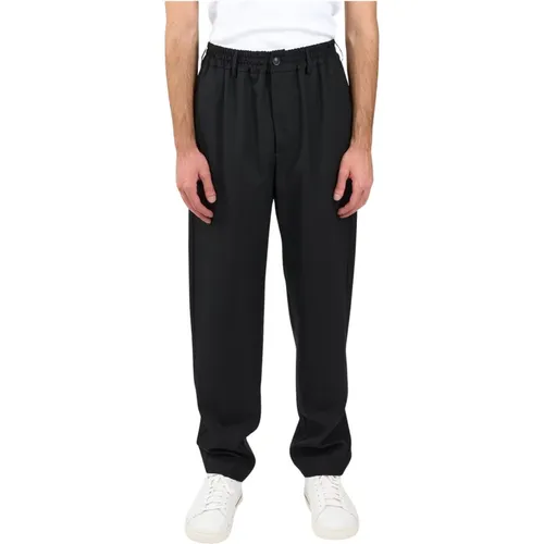 Wool trousers with button and zip , male, Sizes: XL, M, L - Mauro Grifoni - Modalova