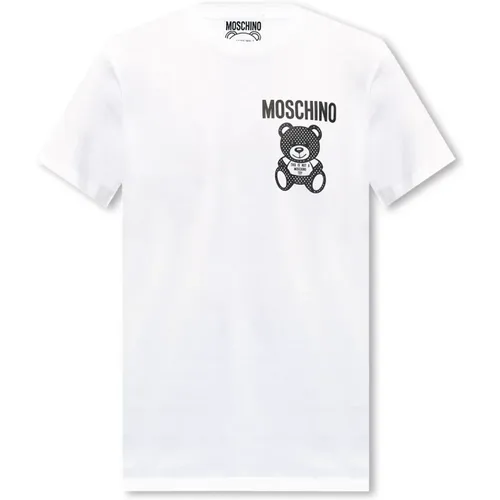 T-Shirt mit Logo , Herren, Größe: XL - Moschino - Modalova