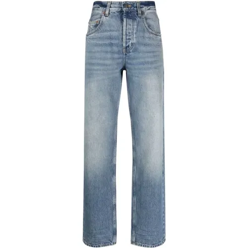 High-Waist Straight Cut Jeans , Damen, Größe: W28 - Saint Laurent - Modalova
