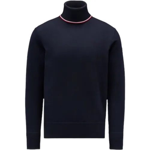 Navy Roleneck Sweater , male, Sizes: XL - Moncler - Modalova