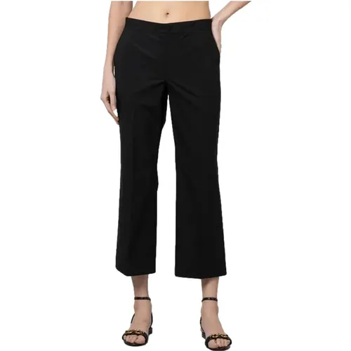 Cotton Flare Pants , female, Sizes: 2XS, L, S - Twinset - Modalova