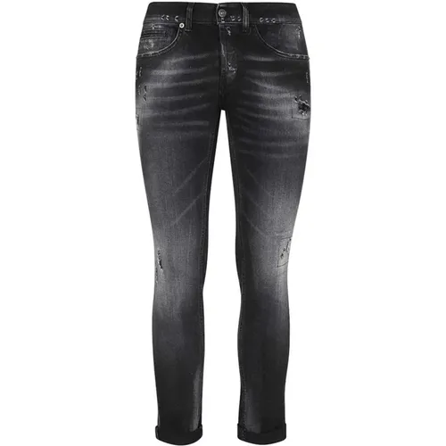 Zerrissene Stretch-Denim-Hose , Herren, Größe: W35 - Dondup - Modalova