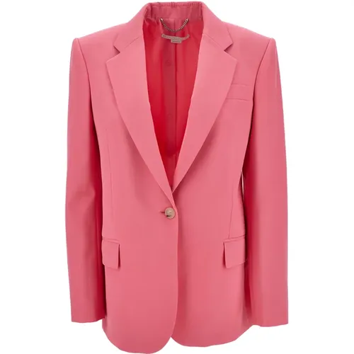 Fuchsia Einreiher Jacke , Damen, Größe: 2XS - Stella Mccartney - Modalova