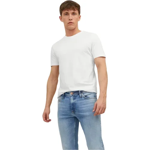 Organisches Baumwoll-Basic-T-Shirt , Herren, Größe: XL - jack & jones - Modalova
