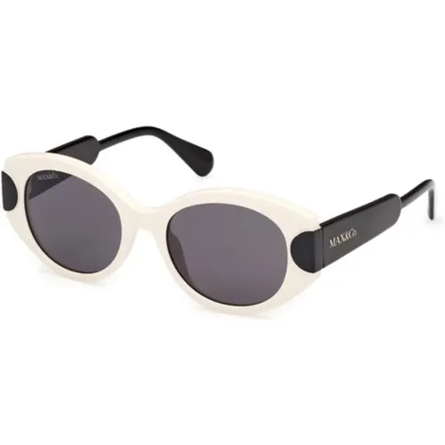 Ivory Smoke Sonnenbrille Mo0108 Modell , unisex, Größe: 51 MM - Max & Co - Modalova