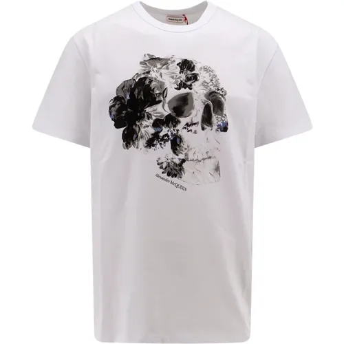 Iconic Skull Cotton T-Shirt , male, Sizes: XL, L, M, S - alexander mcqueen - Modalova