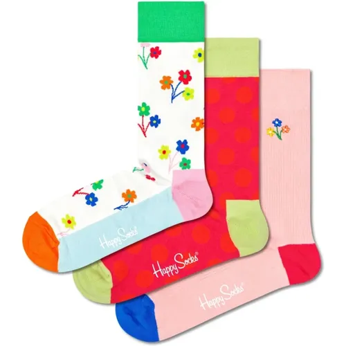 Er-Pack Socken mit Mustern , Damen, Größe: M - Happy Socks - Modalova