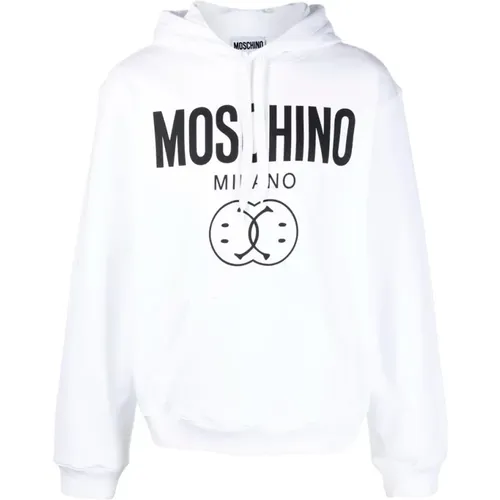 Double Smile Kapuzenpullover , Herren, Größe: XL - Moschino - Modalova