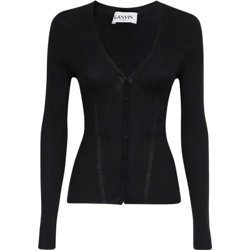 Long Sleeve V Neck Cardigan , female, Sizes: S - Lanvin - Modalova