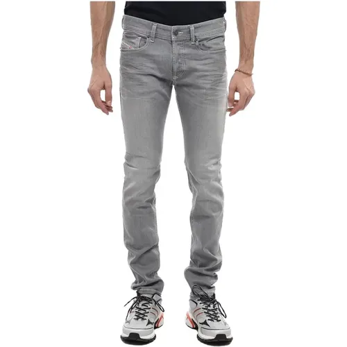 Graue Skinny Jeans mit Fünf Taschen , Herren, Größe: W30 - Diesel - Modalova