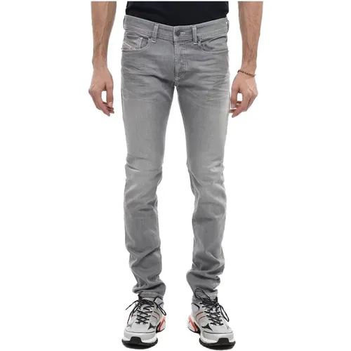 Graue Skinny Jeans mit Fünf Taschen , Herren, Größe: W31 - Diesel - Modalova