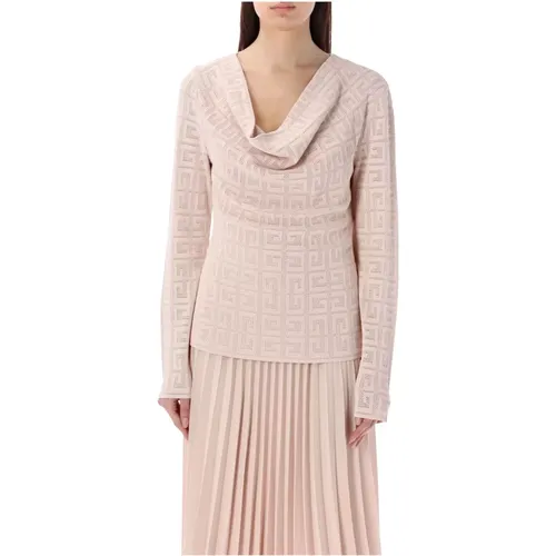 Blush Draped Knitwear , female, Sizes: S - Givenchy - Modalova
