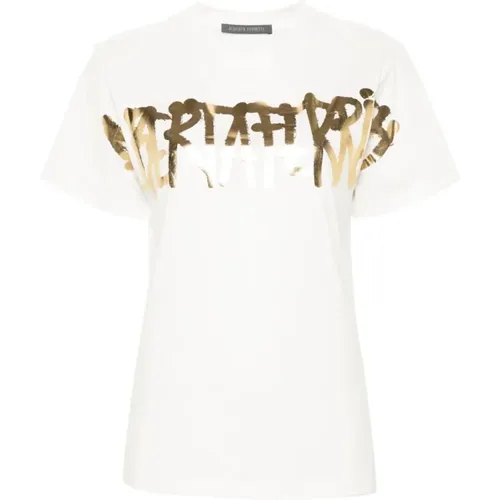 T-Shirt - Stylish and Trendy , female, Sizes: S, XS - alberta ferretti - Modalova