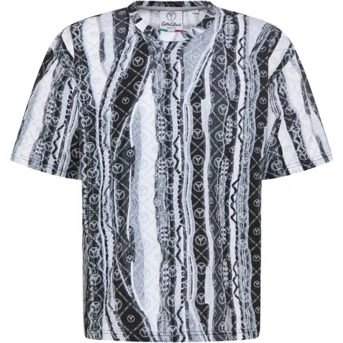 Oversize T-Shirt mit kurzen Ärmeln , Herren, Größe: S - carlo colucci - Modalova