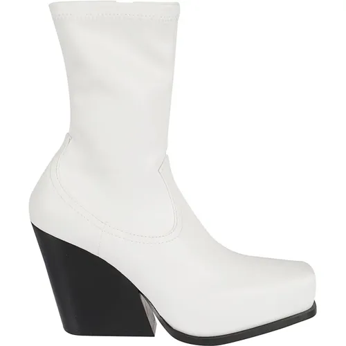 Weiße Cowboy Ankle Boots Aw22 - Stella Mccartney - Modalova