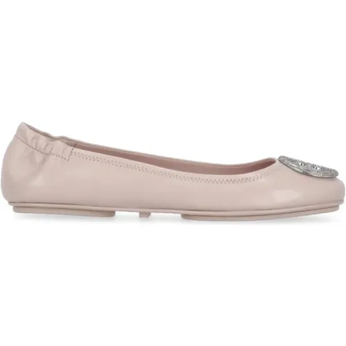 Leather Ballerina Shoes , female, Sizes: 5 UK, 3 UK, 4 UK, 4 1/2 UK, 5 1/2 UK - TORY BURCH - Modalova