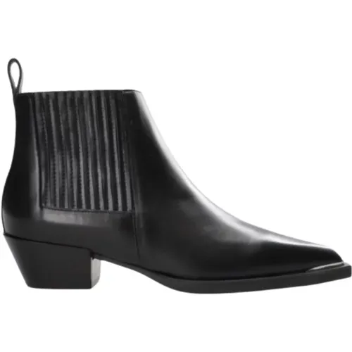 Sleek Tex-Chelseas in Leather , female, Sizes: 3 UK, 6 UK - Copenhagen Studios - Modalova