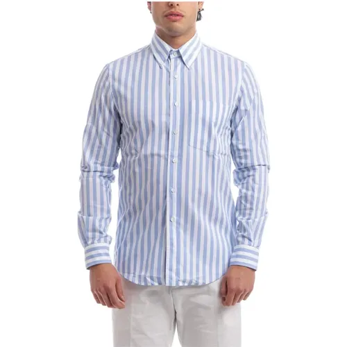 Striped Cotton Shirt , male, Sizes: L - Aspesi - Modalova