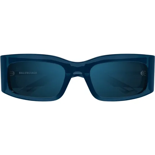 Blaue Sonnenbrille mit Zubehör , Damen, Größe: 56 MM - Balenciaga - Modalova