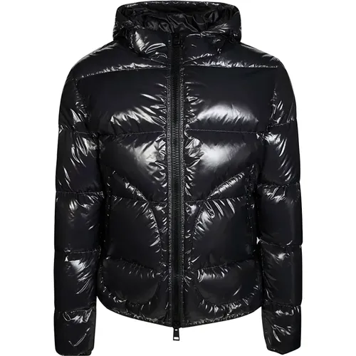 Glänzende Bomberjacke,Graue Parka Jacke Aw24 - Herno - Modalova