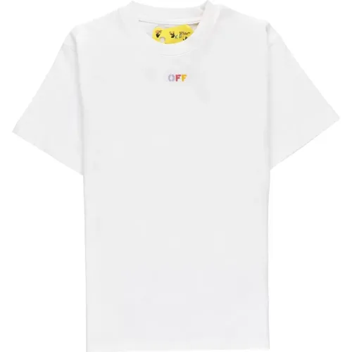 Kinder Baumwoll T-shirt Mädchen Logo Print Off - Off White - Modalova