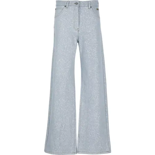 Hellblaue Baumwolljeans Frau , Damen, Größe: XS - MSGM - Modalova