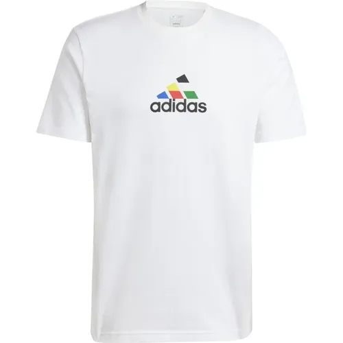 Herren Bedrucktes T-Shirt , Herren, Größe: 2XL - Adidas - Modalova