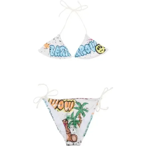Bikini-Set mit Dreieckigem Oberteil und -Print , Damen, Größe: S - Barrow - Modalova