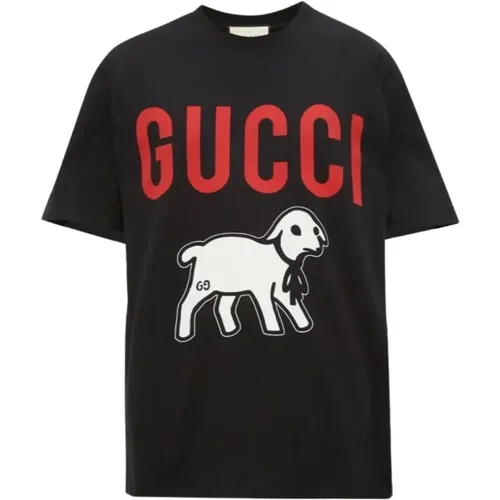 Whimsical Lamb Print T-Shirt , male, Sizes: M, XL, 2XL, S - Gucci - Modalova